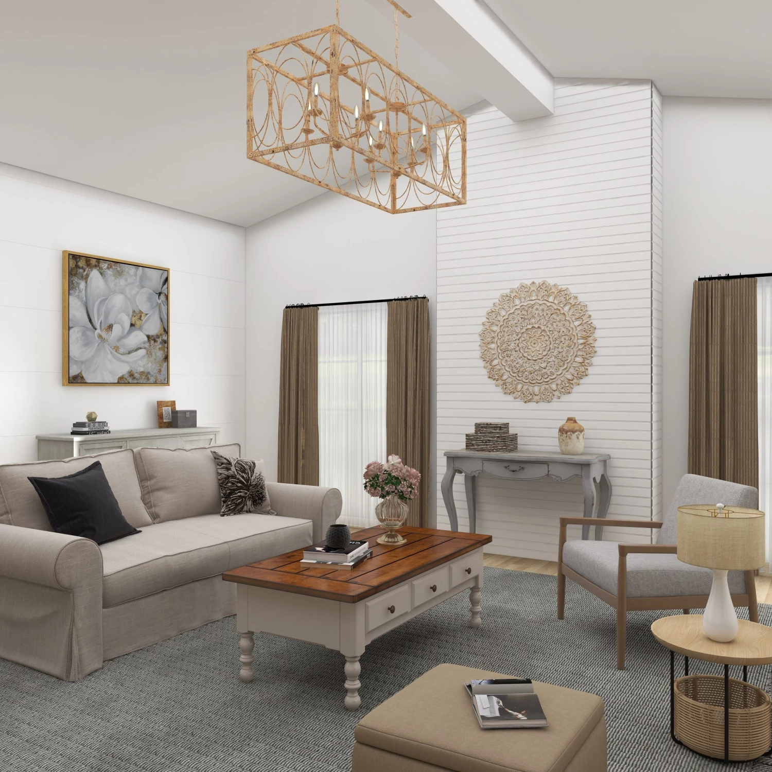 Litton Lane Sales -Litton Lane Sales White Pine Traditional Wall Decor Ornamental 35 x 35 x 2 scaled