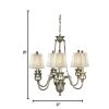 Evita 6-Light Antique Bronze Chandelier with Fabric by Springdale Lighting