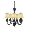 Green 6-Light Antique Bronze Chandelier Pendant Softback Fabric by Springdale Lighting -Litton Lane Sales antique bronze springdale lighting chandeliers th19018 64 1000