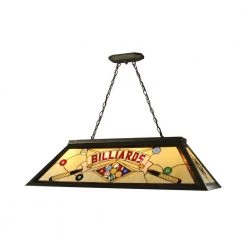 4-Light Antique Bronze Billiard Pool Table Hanging Light Fixture by Springdale Lighting