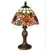 14 in. Discovery Antique Bronze Table Lamp with Tiffany Art Glass Shade by Springdale Lighting -Litton Lane Sales antique bronze springdale lighting table lamps stt16087 64 1000
