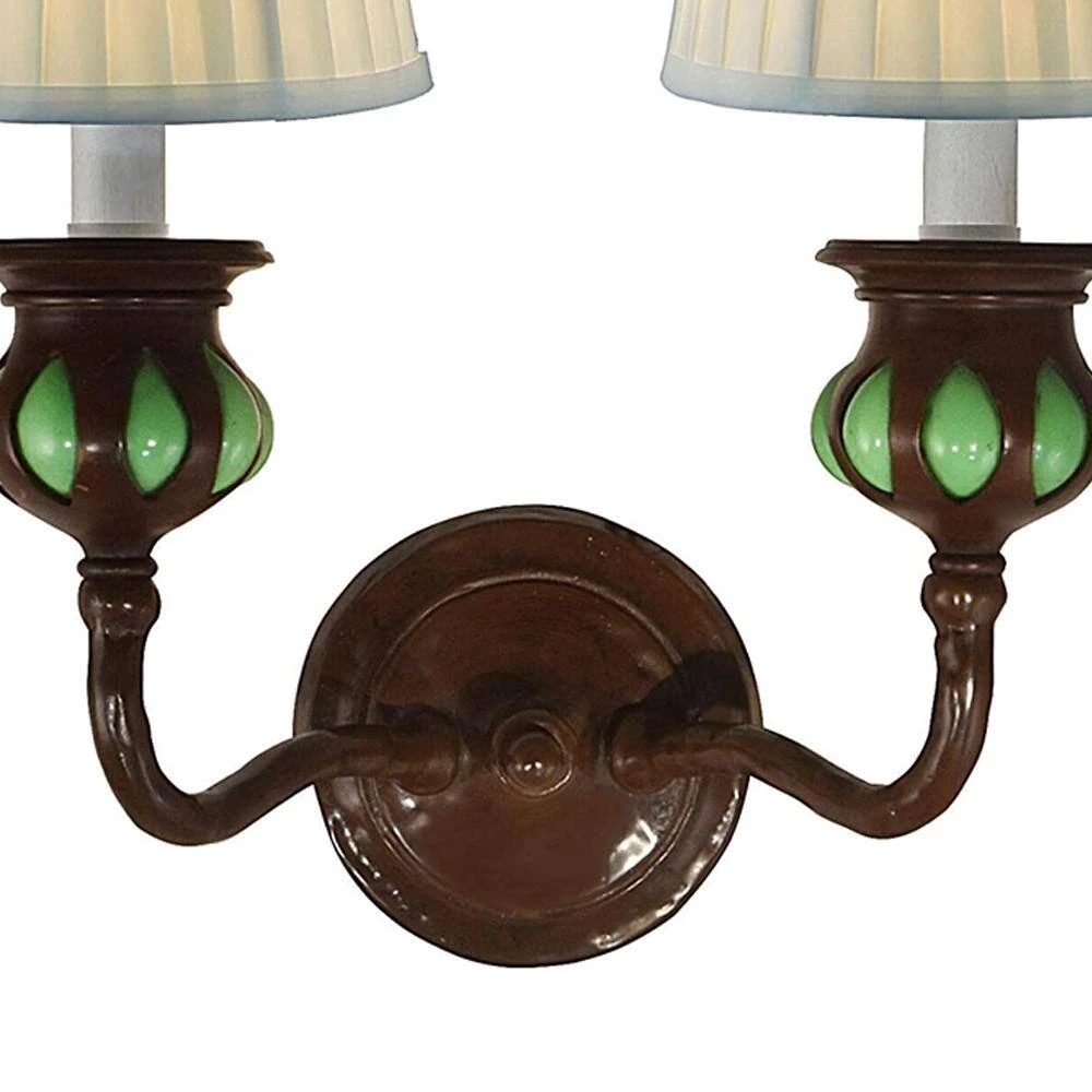 Green 15 in. Antique Bronze Wall Sconce by Springdale Lighting 6 Green 15 in. Antique Bronze Wall Sconce by Springdale Lighting - Image 4