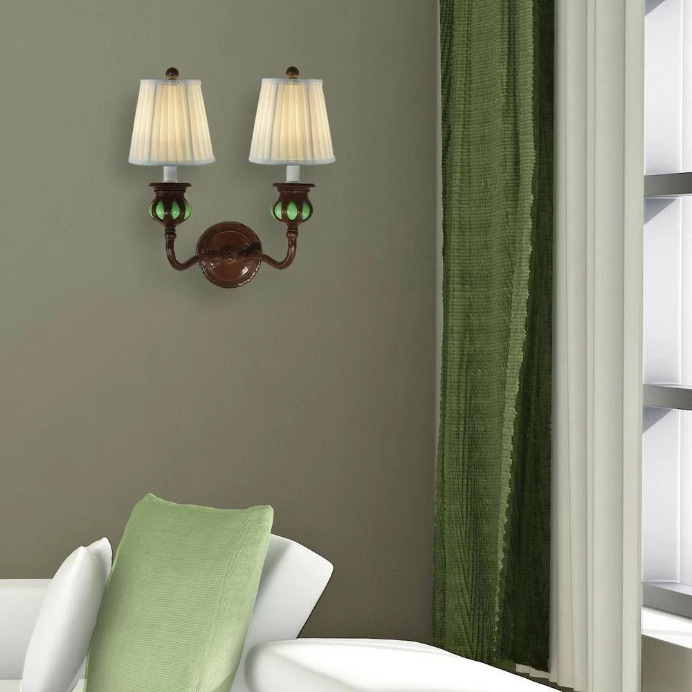 Green 15 in. Antique Bronze Wall Sconce by Springdale Lighting 7 Green 15 in. Antique Bronze Wall Sconce by Springdale Lighting - Image 5