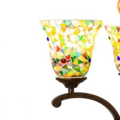 Remy 3-Light Antique Golden Bronze Chandelier with Mosaic Art Glass by Springdale Lighting -Litton Lane Sales antique golden bronze springdale lighting chandeliers sth19108 c3 1000