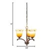 Garden 3-Light Antique Golden Bronze Chandelier with Hand Painted Art Glass by Springdale Lighting -Litton Lane Sales antique golden bronze springdale lighting chandeliers sth19109 64 1000