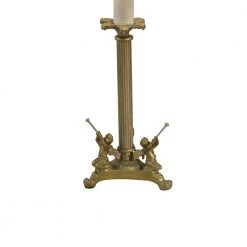 Angel 18 in. Antique Golden Silver Table Lamp with Fabric Shade by Springdale Lighting 12 Angel 18 in. Antique Golden Silver Table Lamp with Fabric Shade by Springdale Lighting -Litton Lane Sales antique golden silver springdale lighting table lamps spt19002 1f 1000