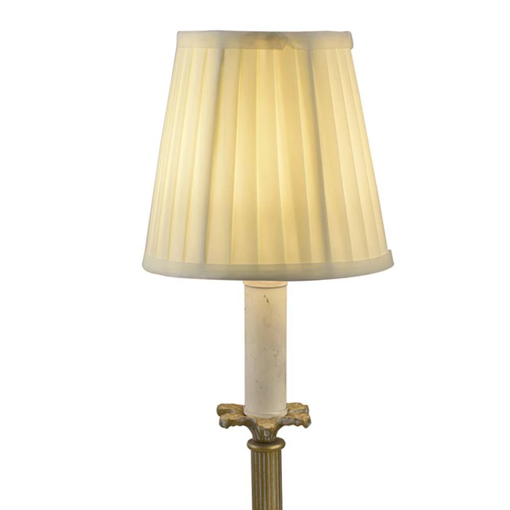 Angel 18 in. Antique Golden Silver Table Lamp with Fabric Shade by Springdale Lighting 6 Angel 18 in. Antique Golden Silver Table Lamp with Fabric Shade by Springdale Lighting - Image 4