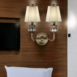 Evita 15 in. Antique Golden Silver Wall Sconce by Springdale Lighting -Litton Lane Sales antique golden silver springdale lighting wall sconces spw19065 31 1000