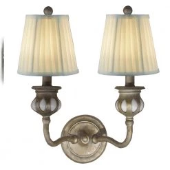 Evita 15 in. Antique Golden Silver Wall Sconce by Springdale Lighting