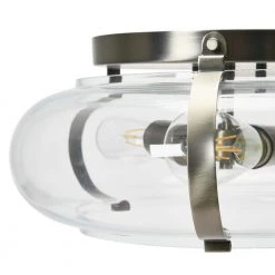 Alston - 16 in. Glass and Metal Flush Mount Ceiling Light, Antique Nickel by Robert Stevenson Lighting 15 Alston - 16 in. Glass and Metal Flush Mount Ceiling Light, Antique Nickel by Robert Stevenson Lighting -Litton Lane Sales antique nickel robert stevenson lighting flush mount lights ec1241 fa 1000