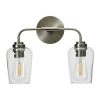 Holden - 15 in. Metal and Glass 2-Light Antique Nickel, Vanity Light by Robert Stevenson Lighting -Litton Lane Sales antique nickel robert stevenson lighting vanity lighting ec1242 64 1000