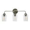 Holden - 24 in. 3-Light Antique Nickel Vanity Light Metal and Glass by Robert Stevenson Lighting 2 Holden - 24 in. 3-Light Antique Nickel Vanity Light Metal and Glass by Robert Stevenson Lighting -Litton Lane Sales antique nickel robert stevenson lighting vanity lighting ec1243 64 1000