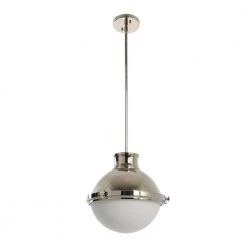 Cameron - 1-Light Antique Polished Nickel Steel Globe Pendant Light with Frosted Glass Shade by Robert Stevenson Lighting 13 Cameron - 1-Light Antique Polished Nickel Steel Globe Pendant Light with Frosted Glass Shade by Robert Stevenson Lighting -Litton Lane Sales antique polished nickel robert stevenson lighting chandeliers ec1130b c3 1000