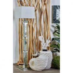 64 in. Silver Crystal Floor Lamp by Litton Lane 13 64 in. Silver Crystal Floor Lamp by Litton Lane -Litton Lane Sales beige and silver litton lane floor lamps 79290 31 1000