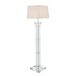64 in. Silver Crystal Floor Lamp by Litton Lane