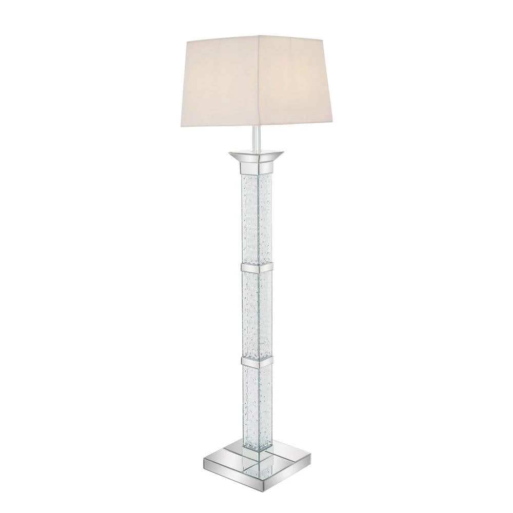 64 in. Silver Crystal Floor Lamp by Litton Lane 3 64 in. Silver Crystal Floor Lamp by Litton Lane