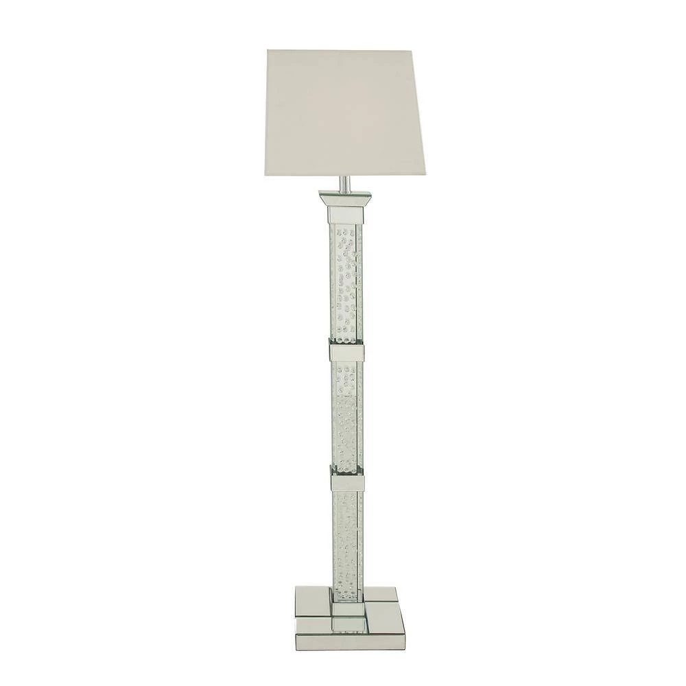 64 in. Silver Crystal Floor Lamp by Litton Lane 4 64 in. Silver Crystal Floor Lamp by Litton Lane - Image 2
