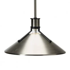 Silas - 1 Metal Pendant Light, Antique Nickel and Black by Robert Stevenson Lighting -Litton Lane Sales black antique nickel robert stevenson lighting chandeliers ec1223 4f 1000