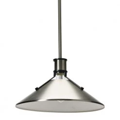 Silas - 1 Metal Pendant Light, Antique Nickel and Black by Robert Stevenson Lighting
