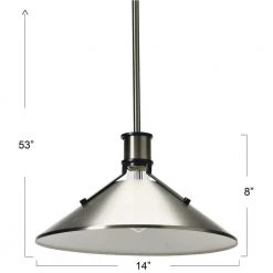Silas - 1 Metal Pendant Light, Antique Nickel and Black by Robert Stevenson Lighting -Litton Lane Sales black antique nickel robert stevenson lighting chandeliers ec1223 76 1000