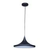 Berkley 1-Light 14.7 in. Black 7 White Hanging Ceiling Fixture Pendant by Bromi Design -Litton Lane Sales black bromi design chandeliers b6002 64 1000