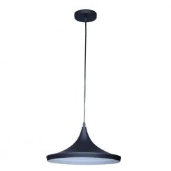 Berkley 1-Light 14.7 in. Black 7 White Hanging Ceiling Fixture Pendant by Bromi Design