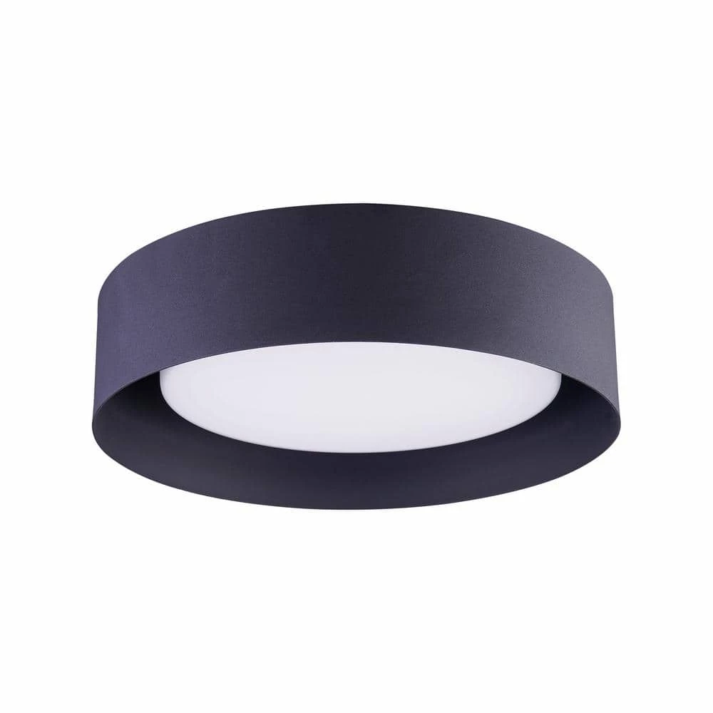 Lynch 15.75 in. 3-Light Black Flush Mount Ceiling Light by Bromi Design 3 Lynch 15.75 in. 3-Light Black Flush Mount Ceiling Light by Bromi Design