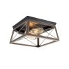 Foster 2-Light 12.22 in. Dia Flush Mount Ceiling Fixture by Bromi Design -Litton Lane Sales black bromi design flush mount lights b6607 64 1000