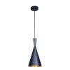 Berkley 1-Light Black Pendant by Bromi Design -Litton Lane Sales black gold bromi design chandeliers b6101 64 1000