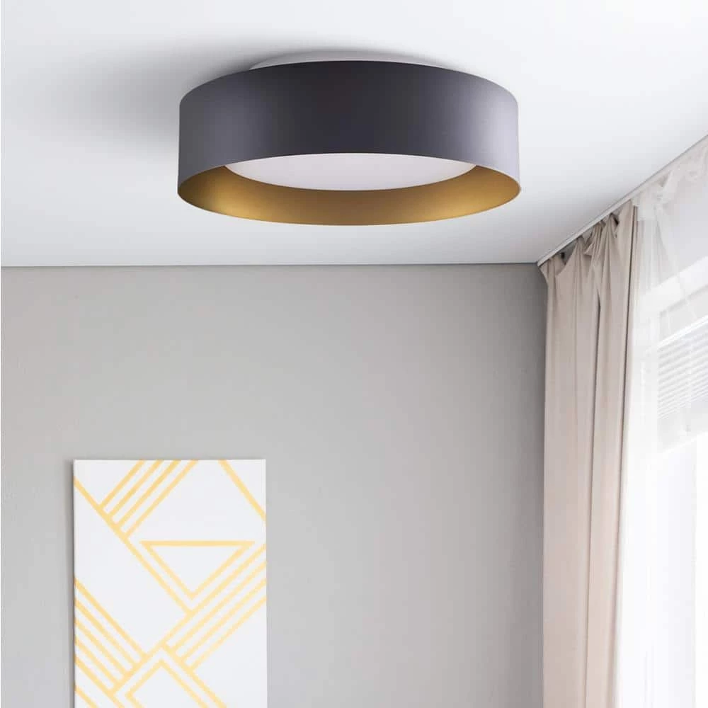 Lynch Black and Gold Flush Mount by Bromi Design 4 Lynch Black and Gold Flush Mount by Bromi Design - Image 2