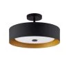 Lynch Black and Gold Semi Flush Mount Mount Ceiling Fixture by Bromi Design