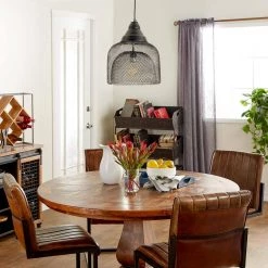 1-Light Black Metal Pendant by Litton Lane -Litton Lane Sales black litton lane chandeliers 45499 31 1000