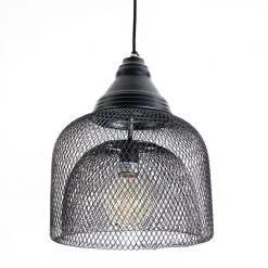 1-Light Black Metal Pendant by Litton Lane