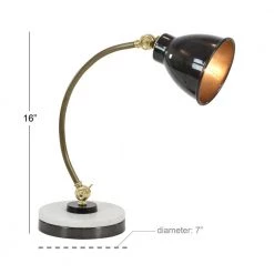 19 in. Black Metal Desk Lamp by Litton Lane 14 19 in. Black Metal Desk Lamp by Litton Lane -Litton Lane Sales black litton lane desk lamps 28548 76 1000