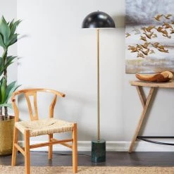 62 in. Black Metal Contemporary Floor Lamp by Litton Lane 15 62 in. Black Metal Contemporary Floor Lamp by Litton Lane -Litton Lane Sales black litton lane floor lamps 042817 31 1000