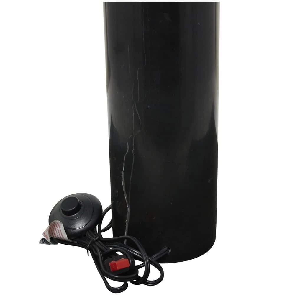 73 in. Black Marble Contemporary Floor Lamp by Litton Lane 6 73 in. Black Marble Contemporary Floor Lamp by Litton Lane - Image 4