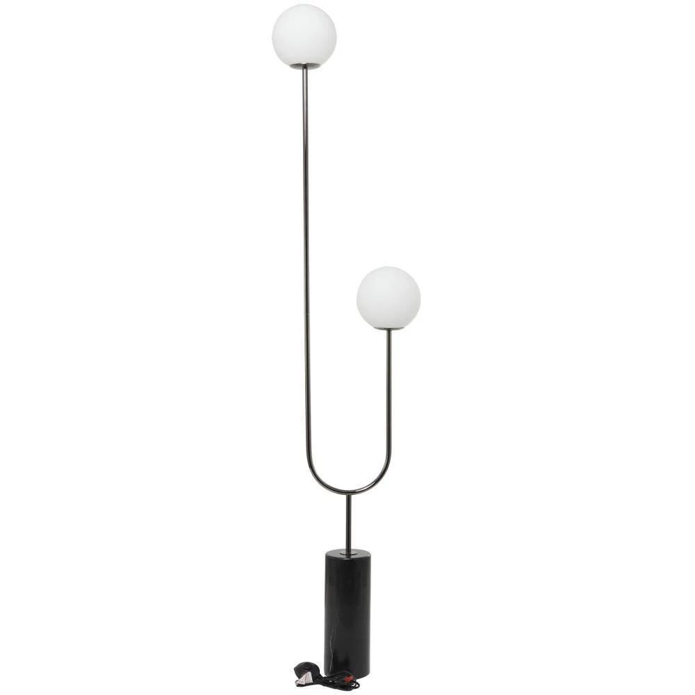 73 in. Black Marble Contemporary Floor Lamp by Litton Lane 7 73 in. Black Marble Contemporary Floor Lamp by Litton Lane - Image 5