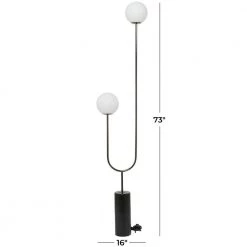 73 in. Black Marble Contemporary Floor Lamp by Litton Lane 14 73 in. Black Marble Contemporary Floor Lamp by Litton Lane -Litton Lane Sales black litton lane floor lamps 042848 c3 1000