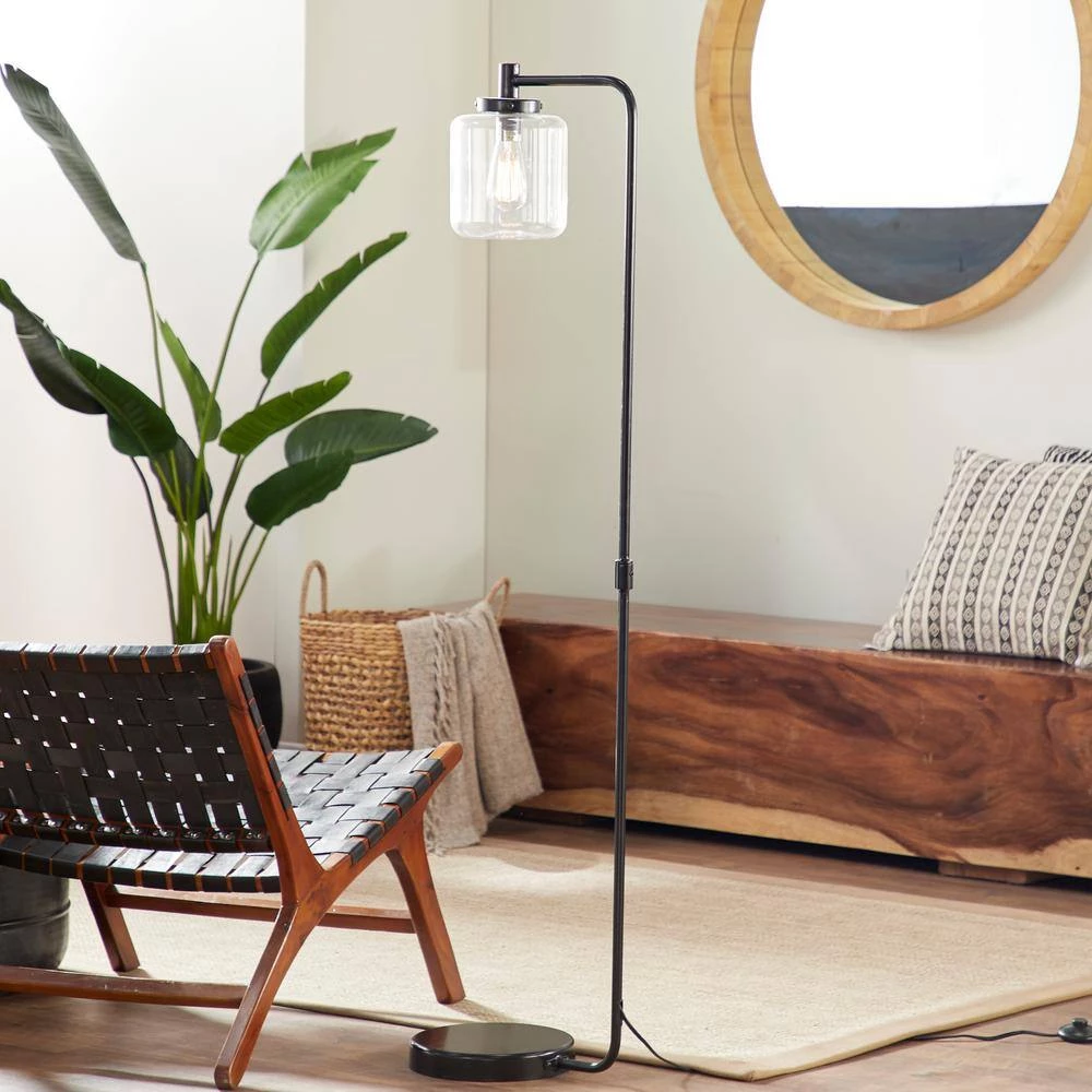 61 in. Black Metal Floor Lamp by Litton Lane 9 61 in. Black Metal Floor Lamp by Litton Lane - Image 7
