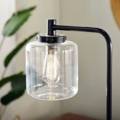 61 in. Black Metal Floor Lamp by Litton Lane 12 61 in. Black Metal Floor Lamp by Litton Lane -Litton Lane Sales black litton lane floor lamps 67723 44 1000