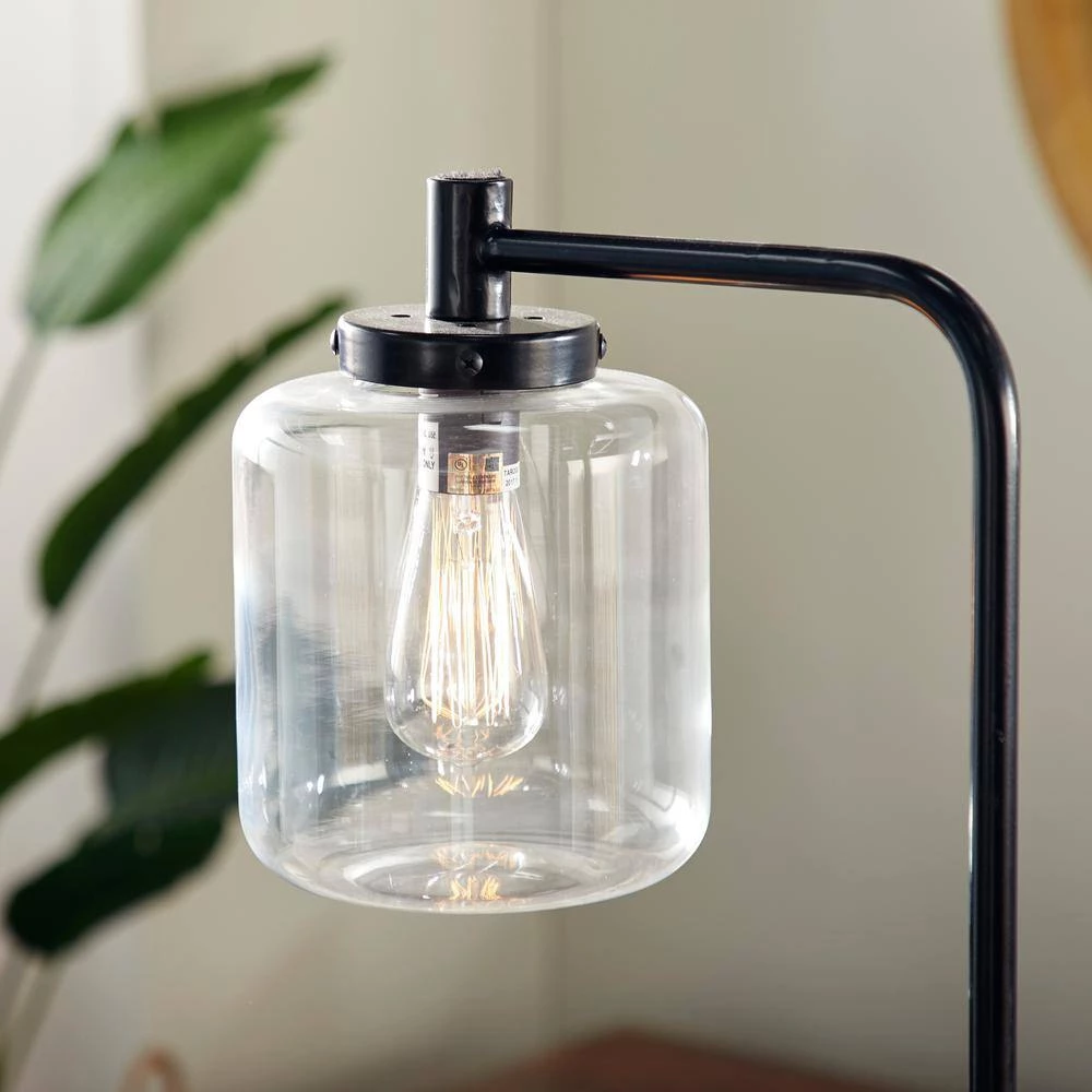 61 in. Black Metal Floor Lamp by Litton Lane 6 61 in. Black Metal Floor Lamp by Litton Lane - Image 4