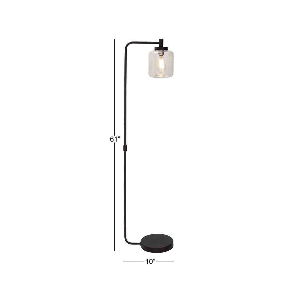 61 in. Black Metal Floor Lamp by Litton Lane 8 61 in. Black Metal Floor Lamp by Litton Lane - Image 6