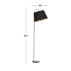 60 in. Black Metal Floor Lamp by Litton Lane -Litton Lane Sales black litton lane floor lamps 83843 76 1000