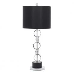 30 in. Black Contemporary Polystone Table Lamp by Litton Lane