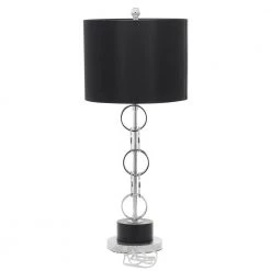30 in. Black Contemporary Polystone Table Lamp by Litton Lane 12 30 in. Black Contemporary Polystone Table Lamp by Litton Lane -Litton Lane Sales black litton lane table lamps 040619 66 1000