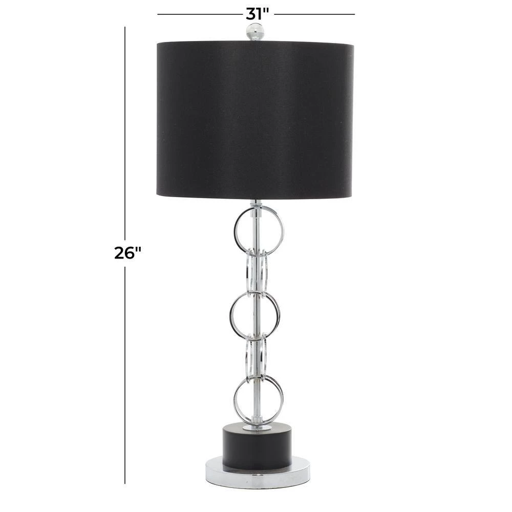 30 in. Black Contemporary Polystone Table Lamp by Litton Lane 9 30 in. Black Contemporary Polystone Table Lamp by Litton Lane - Image 7