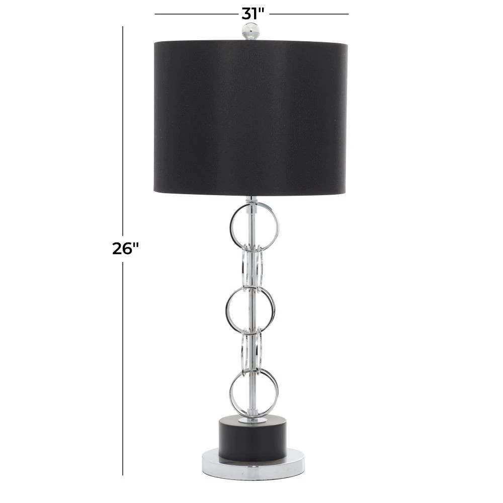 30 in. Black Contemporary Polystone Table Lamp by Litton Lane 7 30 in. Black Contemporary Polystone Table Lamp by Litton Lane - Image 5