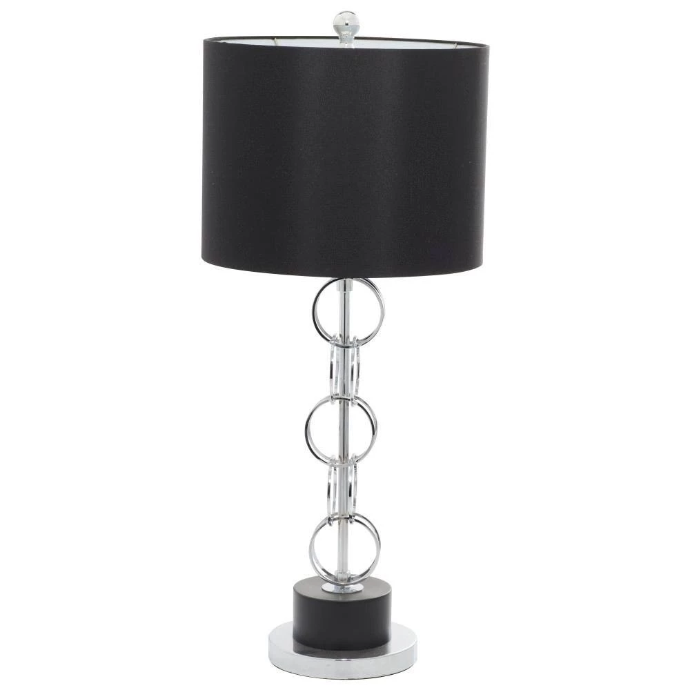 30 in. Black Contemporary Polystone Table Lamp by Litton Lane 4 30 in. Black Contemporary Polystone Table Lamp by Litton Lane - Image 2