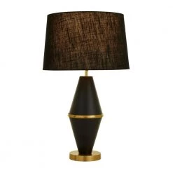CosmoLiving by Cosmopolitan 27 in. Black Metal Contemporary Table Lamp by Litton Lane