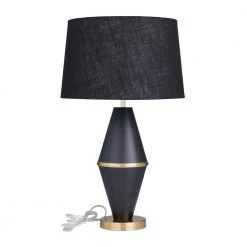 CosmoLiving by Cosmopolitan 27 in. Black Metal Contemporary Table Lamp by Litton Lane -Litton Lane Sales black litton lane table lamps 040831 c3 1000